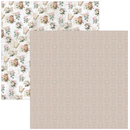 Two pieces of patterned paper with different designs on a white background