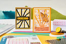 Sizzix A5 Cosmopolitan Clear Stamp Set With Stencil By Stacey Park - Farfalllina*