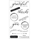 Sizzix Clear Stamps With Framelits Die By 49 And Market - Thankful Sentiments*