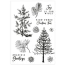 Sizzix A5 Clear Stamps With Framelits Die By 49 And Market - Pine Holidays*
