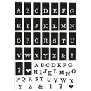 Sizzix A5 Clear Stamps With Framelits Die By 49 And Market - Tab Stamp Alpha*
