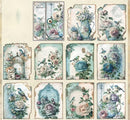 Poppy Crafts Burnt Edge Scrap Paper Pack - Blue Birds