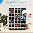 White marker organizer with adjustable dividers on a desk with a plant and mug.