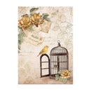 Stamperia Rice Paper Sheet A4 - Golden Harmony - Cage