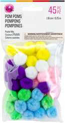CousinDIY Pom-Pom 0.75" 45/Pkg Pastel Mix