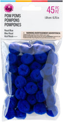 CousinDIY Pom-Pom 0.75" 45/Pkg Royal Blue