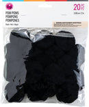 CousinDIY Pom-Poms 2" 20/Pkg Black