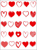 Poppy Crafts Clear Stamps #526 - Valentine's Day Heart Collection #2