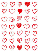 Poppy Crafts Clear Stamps #528 - Valentine's Day Heart Collection #4