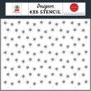 Carta Bella Christmas In The City Stencil 6"X6" Dear Santa Stars