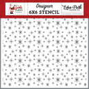 Echo Park Santa Claus Stencil 6"X6" Glistening Christmas Stars