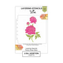 Lisa Horton Crafts Layering Stencils Peony Rose Stem