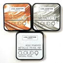 Lisa Horton Crafts Alchemist's Mix Metallic & Pearl Ink Pads Natural Pearl, Platinum, Rose Gold