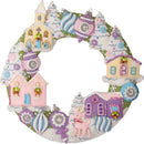 Bucilla Felt Wreath Applique Kit 15.25" Round Putz Village