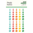 Simple Stories Glitter Enamel Dots 60/Pkg Game Night