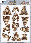 Find It Trading Berries Beauties 3D Push Out Sheet Brown,Gnomie Holidays