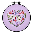 Bucilla - Mindful Stamped Embroidery Kit Peaceful Floral 6" Round