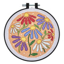 Bucilla - Mindful Counted Cross Stitch Kit Uplifting Daisies 6" Round