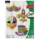 Bucilla Felt Ornaments Applique Kit Set Of 4 Mardi Gras