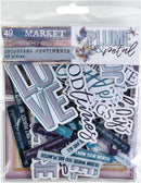 49 And Market Plume & Petal Chipboard Sentiments