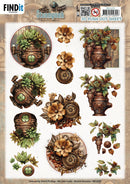 Find It Trading Steampunk 3D Pushout Sheet Plants
