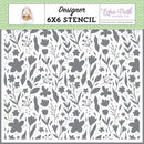 Echo Park Easter Basket Stems 6x6 Stencil - craft supplies packaging