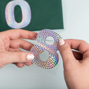 Iridescent crystal rhinestone number 8 sticker embellishment by Jolee's Boutique