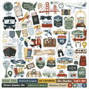 Echo Park It's Time To Travel 12x12 cardstock sticker sheet for scrapbooking