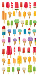 Product image of paper house frozen treats decorative stickers featuring frozen treat stickers with popsicles and ice cream cones.