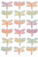 Product image of paper house dragonfly pop-up stickers featuring dragonfly pop-up stickers in soft pastel colours.