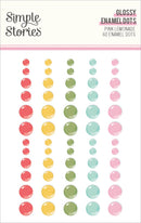 Simple Stories Glossy Enamel Dots Pink Lemondade