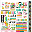 Simple Stories Icon Cardstock Stickers 12"X12" Color Me Happy