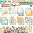 49 And Market Gimme Glee 12x12 scrapbook collection pack with balloons, cakes, pastel patterns and birthday designs