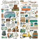 49 And Market Travel Diaries Laser Cut Elements 164pc
