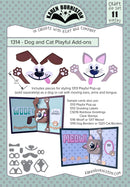 Karen Burniston Dog and Cat Playful Add-Ons die set packaging with mix-and-match pet character pieces.