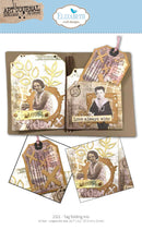 Elizabeth Craft Designs - Tag Trio Hello You Die Metal Die Set packaging showing die designs and sizes