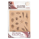 SMARTA Seashells silicone mould with assorted shell starfish and spiral sea shapes for clay resin and coastal crafts