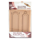 SMARTA Name Plate 2 silicone mould with two ornate vintage plaque frames for clay resin and mixed media crafts
