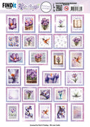 Find It Trading Berrie's Beauties First Blossoms Postage Stamps sheet with crocus themed stamp designs