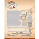 Homestead Bakery recipe themed metal die set with baking and kitchen elements