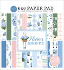 Flower Shoppe 6x6 paper pad with hydrangea floral patterns and coordinating designs
