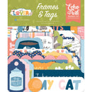 Echo Park Cat Lover frames and tags ephemera pack with cat themed die cut pieces labels hearts and journalling elements