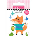 3D fox Bella Pops sticker holding a lantern