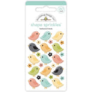 Doodlebug Sprinkles Adhesive Enamel Shapes Feathered Friends, Farmhouse*