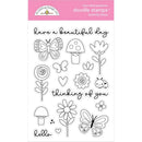 Doodlebug Clear Doodle Stamps Butterfly Kisses