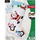Bucilla Felt Stocking Applique Kit 18" Long Snow Angel Friends
