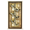 Decorative wall art with butterflies on a textured background