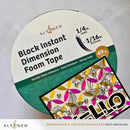 Packaging of Alte & New Black Instant Dimension Foam Tape with floral design on a white background