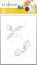 Altenew Leaning Lily clear stamp set packaging with floral design and brand name.
