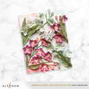 Card with floral design and 'hello' text on a marble background, featuring the brand 'Altenew'.